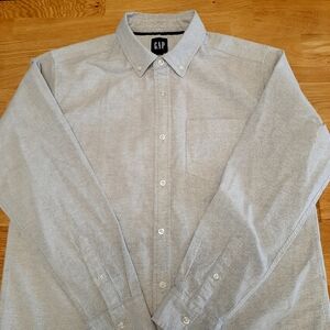 Oxford Shirt in Light Gray Medium GAP